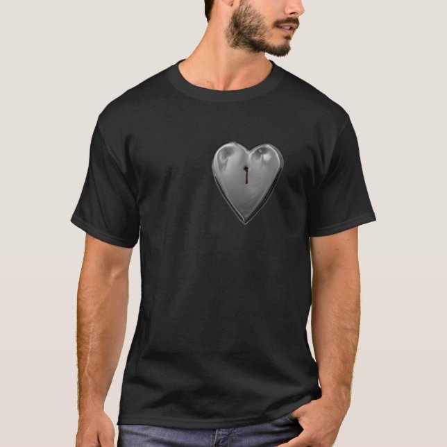 Shot and Bleeding Metal Heart, T-Shirt (Front)