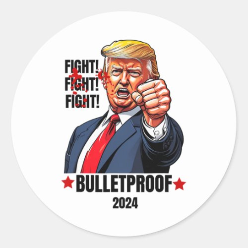 Shot Bulletproof Bloody Ear Bleeding Butler Pa Tru Classic Round Sticker