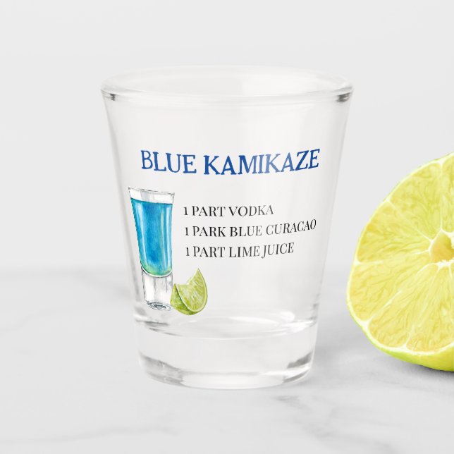 Shot Drink Recipe Party Gift  Glass (Front)
