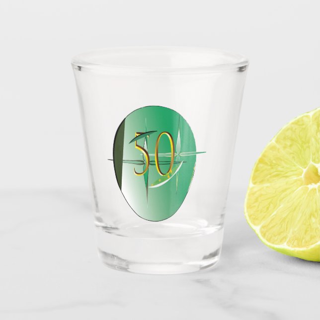 Shot For 50 Shot Glass (Front)