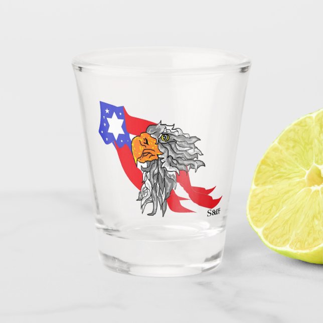 Shot glass : American Bald Eeagle  (Front)