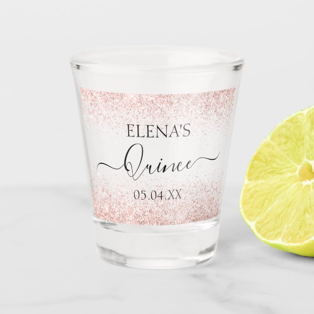 Shot glass Birthday Quinceanera Party Favor (Front)