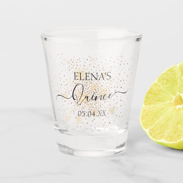 Shot glass Birthday Quinceanera Party Favor (Front)
