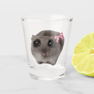 Shot Glass Coquette Sad Hamster Meme