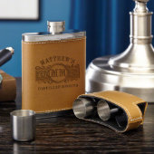 Shot Glass Gift Set with Marquee Hip Flask (Front)