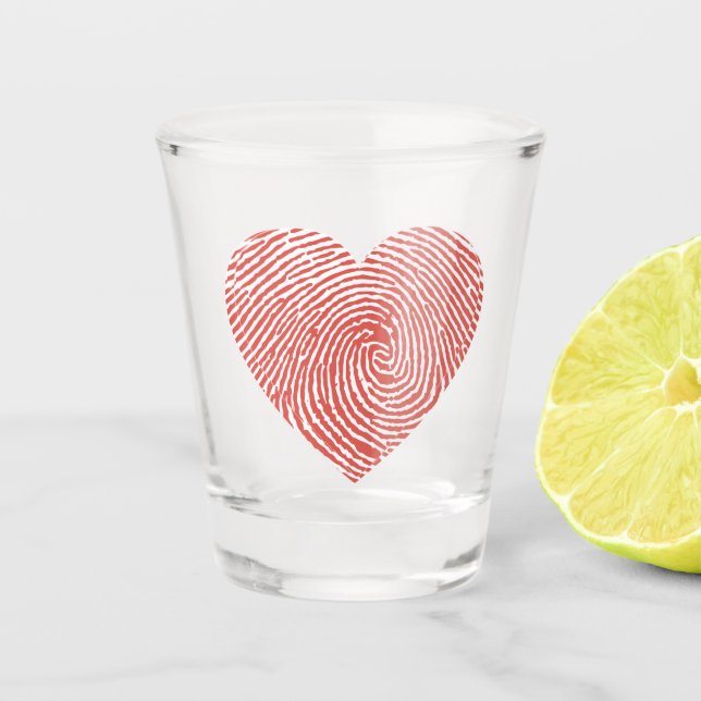 Shot Glass Heart Fingerprint – Unique Love Print  (Front)