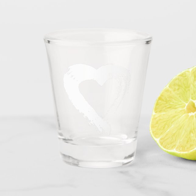 Shot Glass Moon Heart  (Front)