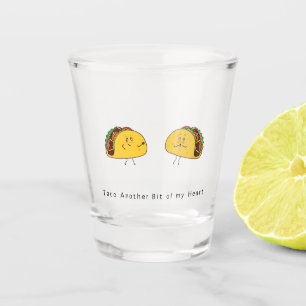 Shot glass taco themed glass, cute couple glass