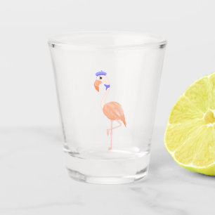 Shot glass with a cute and stylish flamingo design