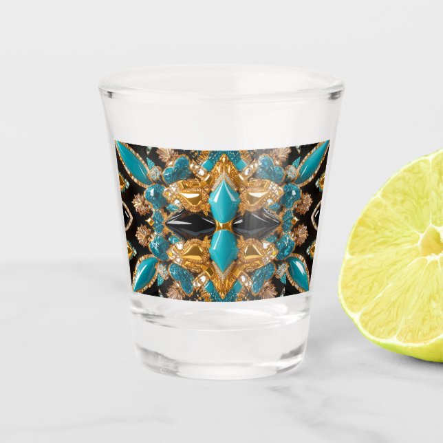 Shot glass with Bahamas Colors (Front)
