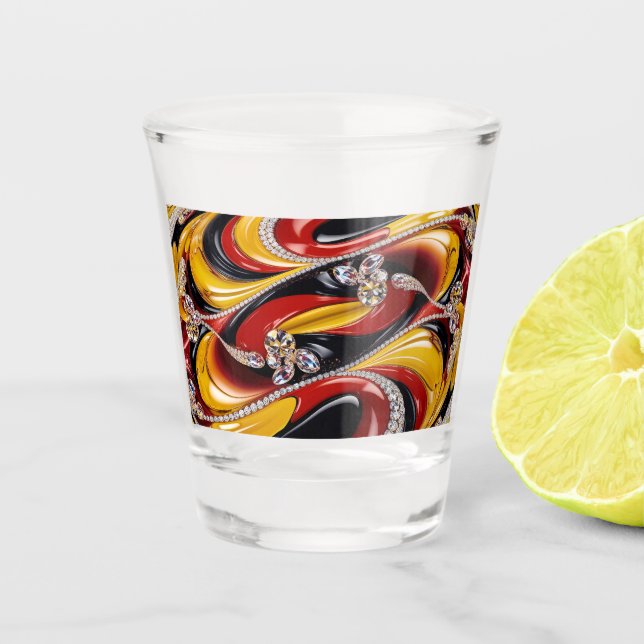 Shot glass with Belgian Colors (Front)