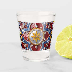 Shot glass with Colombia Colors