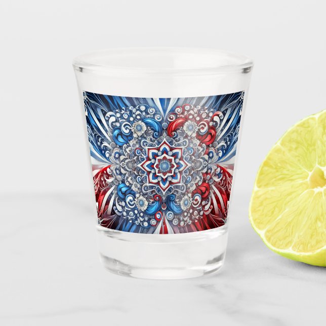 Shot glass with French Colors (Front)
