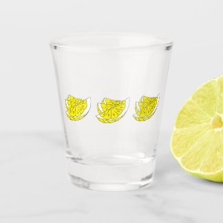 Shot Glass with fun lemon slice design