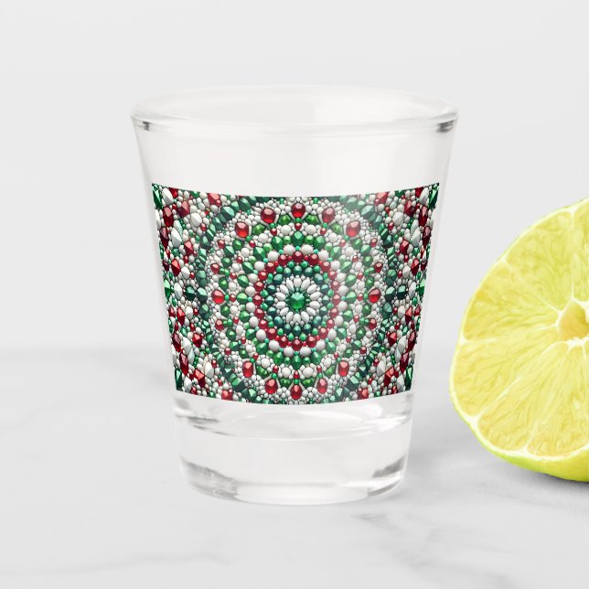 Shot glass with Italian Colors (Front)