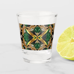 Shot glass with Jamaica Colors