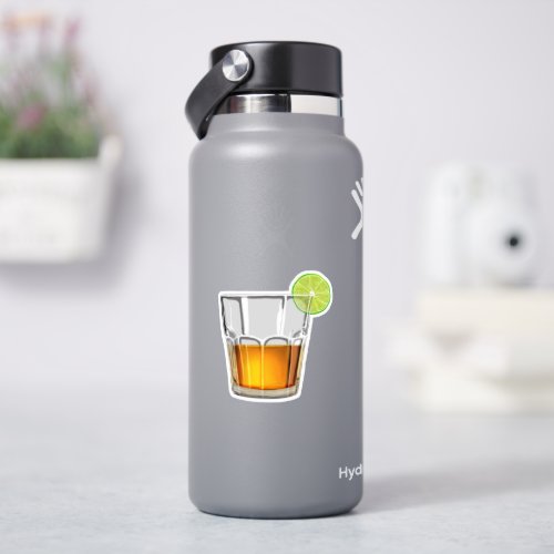 Shot glass with lime  sticker