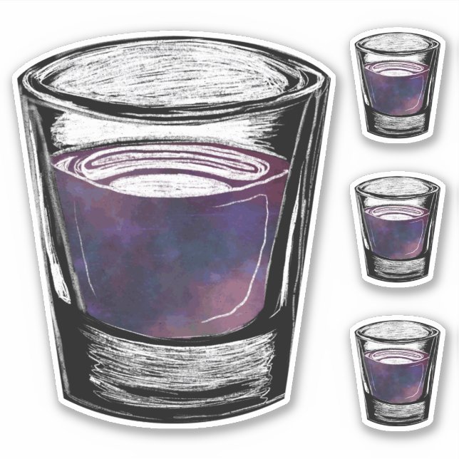 shot glasses sticker (Front)