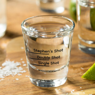 Shot Line Funny Personalized Shot Glass