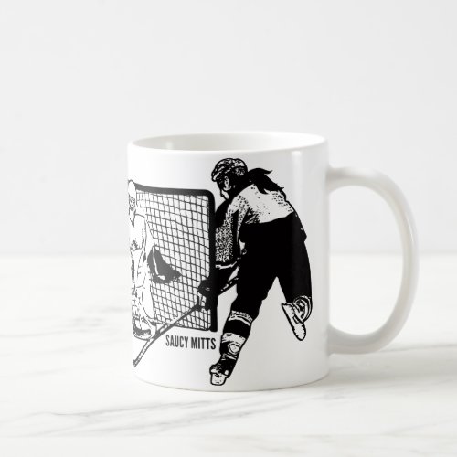 Shot On Net Hockey female Coffee Mug