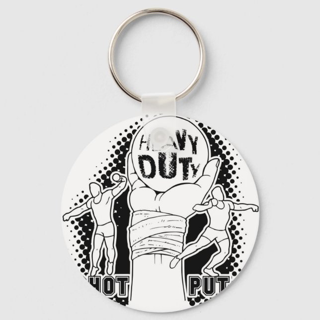 shot put 1.jpg keychain (Front)