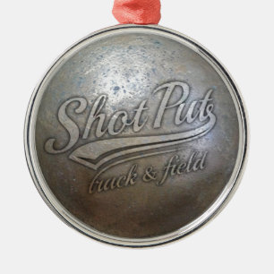 shot put implement metal ornament