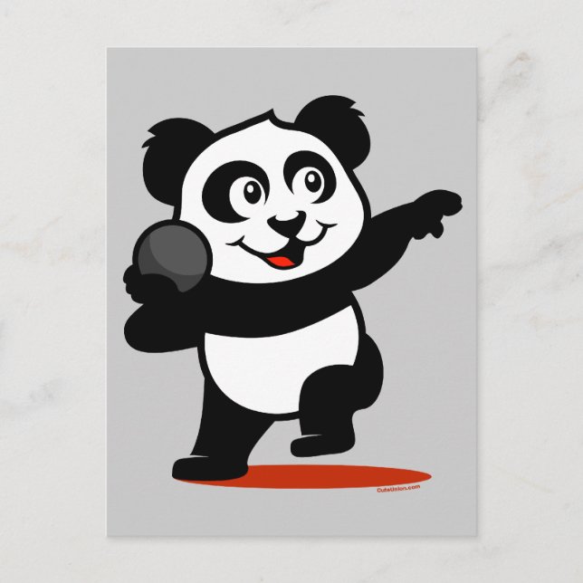 Shot Put Panda Postcard (Front)