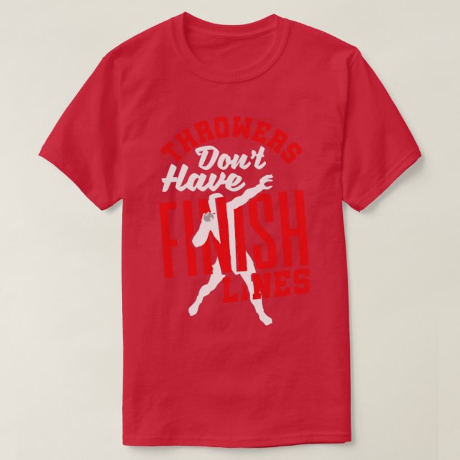 Shot Put Putter Track and Field Shot Put Throwers T-Shirt (Design Front)