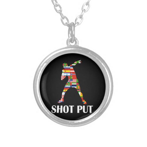 Shot Put Silver Plated Necklace