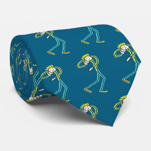 Shot Put Stickman Neck Tie
