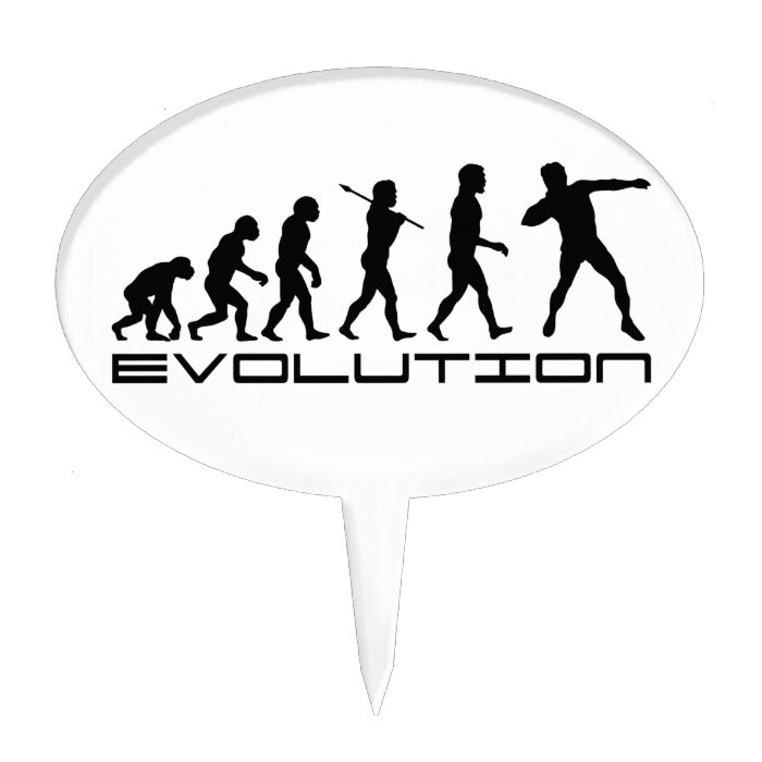 Shot Put Track and Field Sport Evolution Art Cake Pick