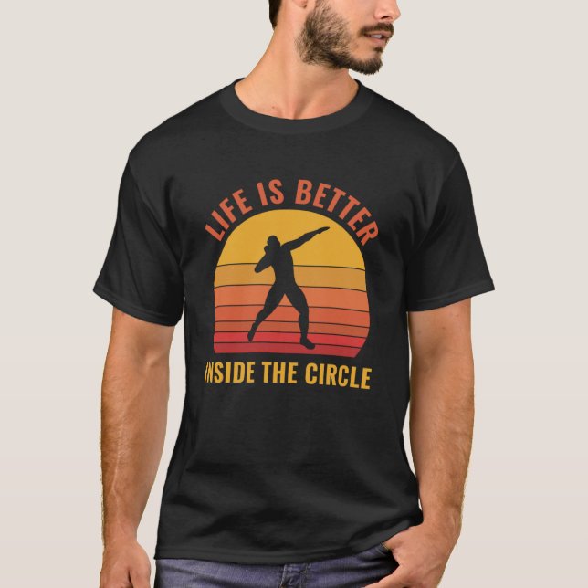 Shot Putt Athlete Shot Putter  In a Circle T-Shirt (Front)