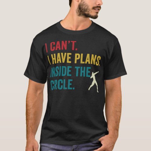 Shot Putt Athlete Shot Putter Plans inside Circle  T_Shirt