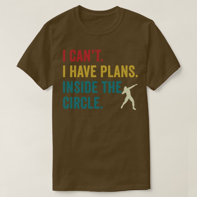 Shot Putt Athlete Shot Putter Plans inside Circle  T-Shirt (Design Front)