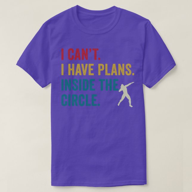 Shot Putt Athlete Shot Putter Plans inside Circle  T-Shirt (Design Front)