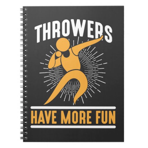 Shot Putting Track and Field Shot Put Thrower Notebook