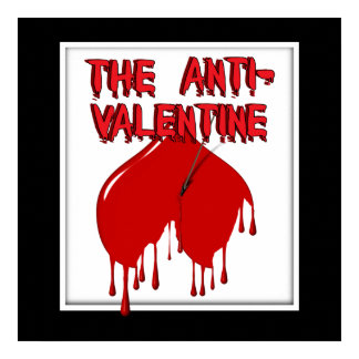 Shot to the Upside Down Heart (Anti-Valentine) Poster