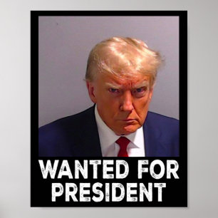 Shot Trump Wanted For President 2024 Poster