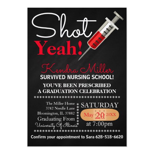 Nursing Graduation Party Invitations Card 5