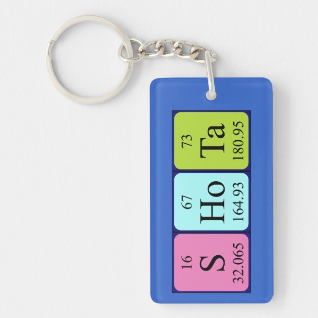 Shota periodic table name keyring (Front)