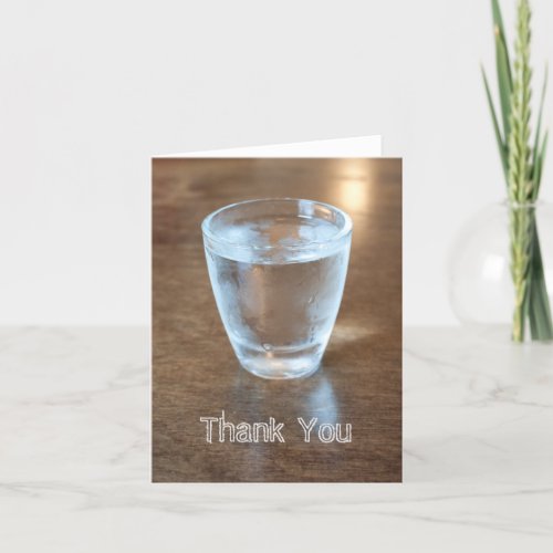 Shotglass thank you card