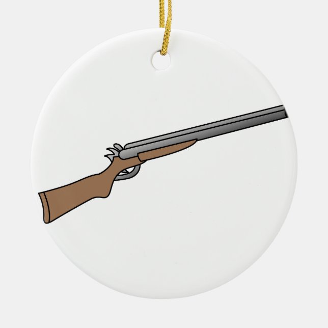 Shotgun Ceramic Ornament (Front)