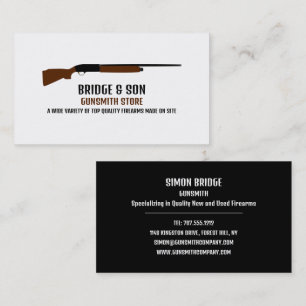 Shotgun Design, Gunsmith, Gunstore Business Card