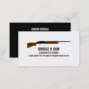 Shotgun Design, Gunsmith, Gunstore Business Card