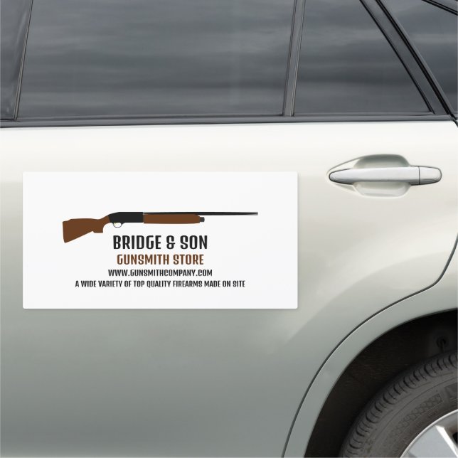 Shotgun Design, Gunsmith, Gunstore Car Magnet (In Situ)