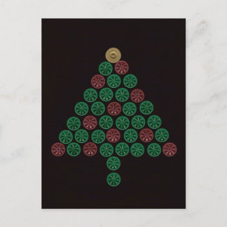 Shotgun Shell Christmas Tree Holiday Postcard