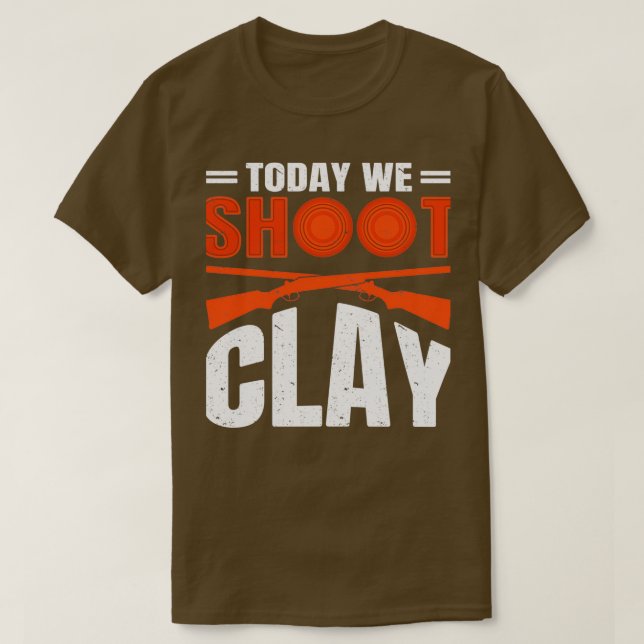 Shotgun  Trap Clay Pigeon 14 T-Shirt (Design Front)