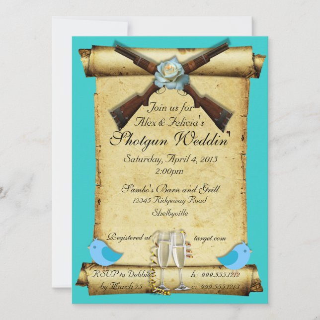 Shotgun Wedding Invitations (Front)