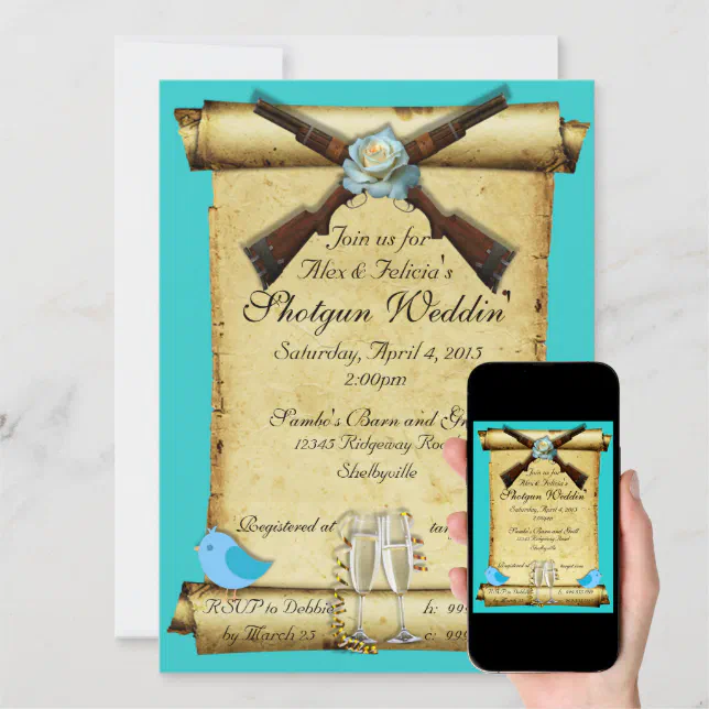 Shotgun Wedding Invitations Zazzle