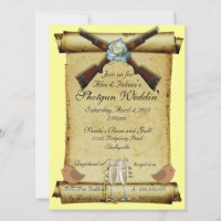 Shotgun Wedding Invitations in Canary Yellow